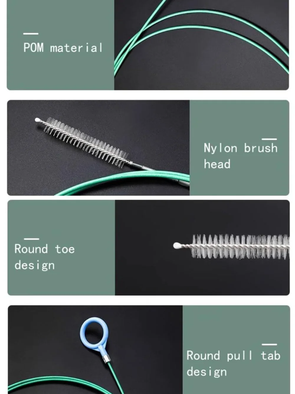 Upgraded Auto Sunroof Drain Cleaning Tool, 118 Inch Flexible Drain Brush Long Pi